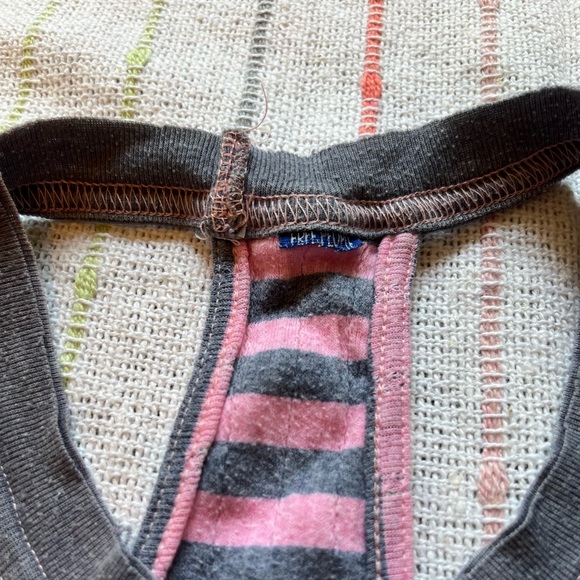 FREE PEOPLE STRIPED PINK & PURPLE TANK SIZE MEDIUM STRETCH KNIT - Picture 9 of 13